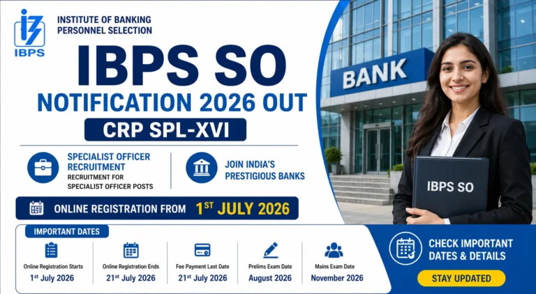 IBPS SO Prelims Admit Card 2026 OUT for 1035 Vacancies, Direct Admit Card Link Active 16 IBPS SO Notification 2026 Out for CRP SPL-XVI, Check Eligibility, Online Registration Link