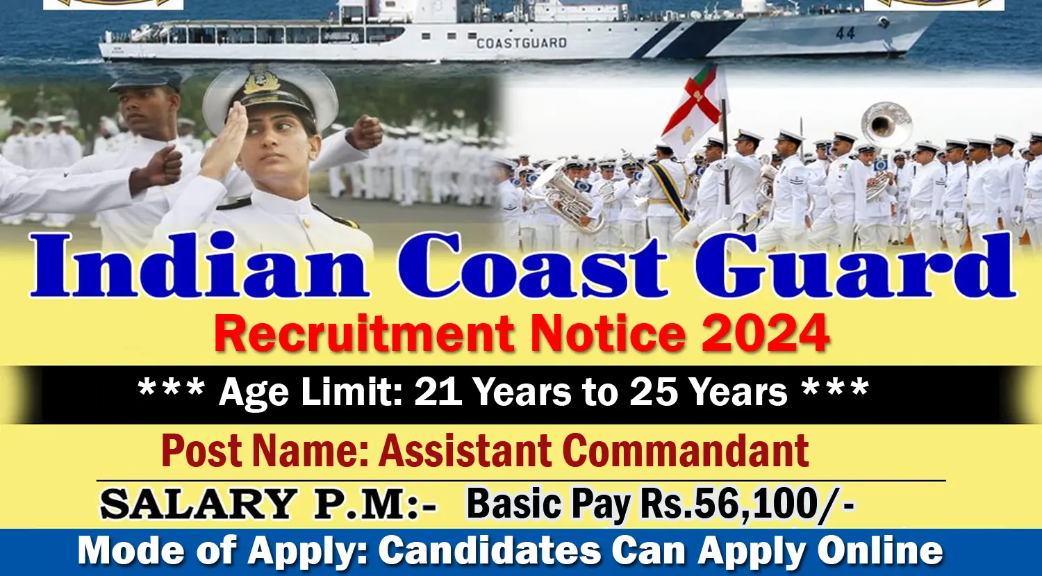 Indian Coast Guard (ICG) Assistant Commandant Recruitment 2024