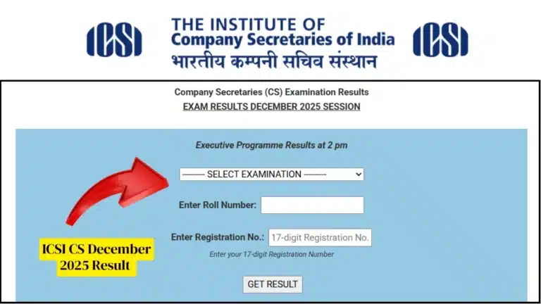ICSI CS December Result 2025 Out, E-Marksheet and Result Download Link Active 32 ICSI CS December Result