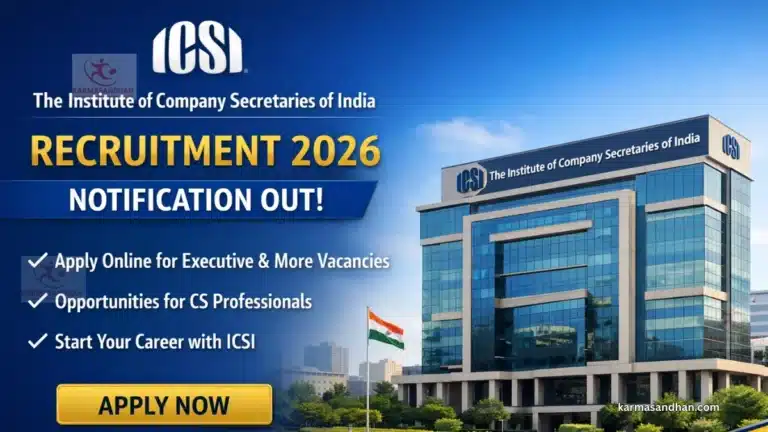 ICSI Recruitment 2026 Notification Out, Apply Online Executive and More Vacancies 16 ICSI Recruitment 2026