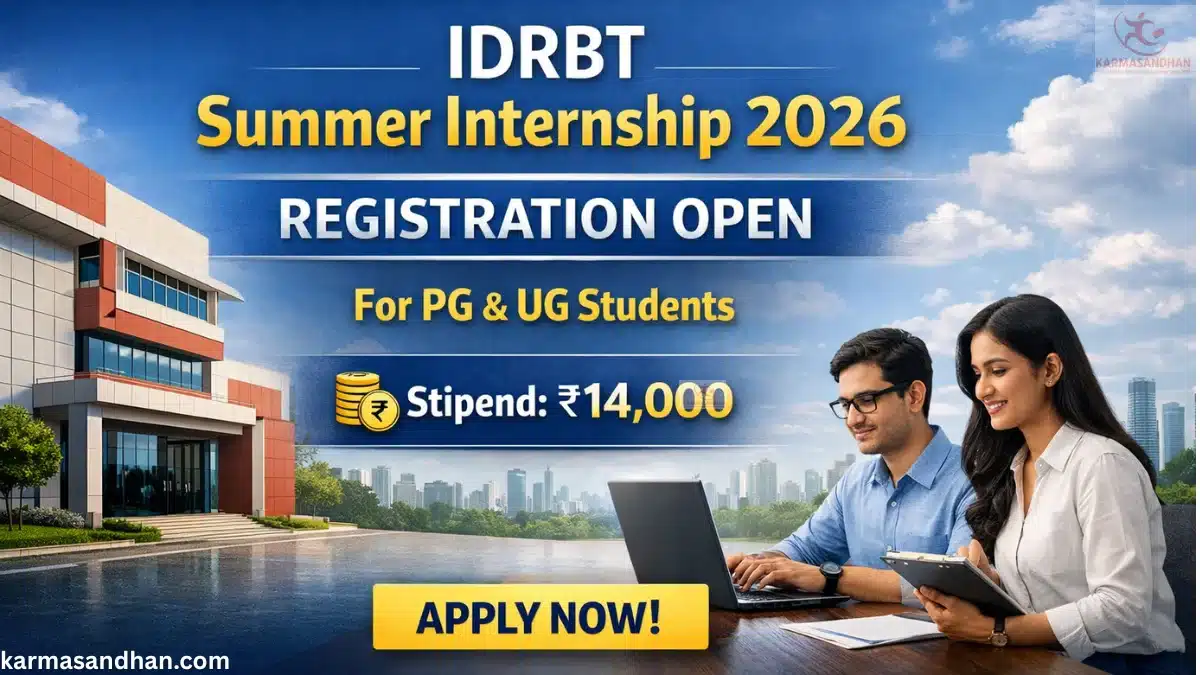 IDRBT Summer Internship 2026 Registration Open for PG & UG Students