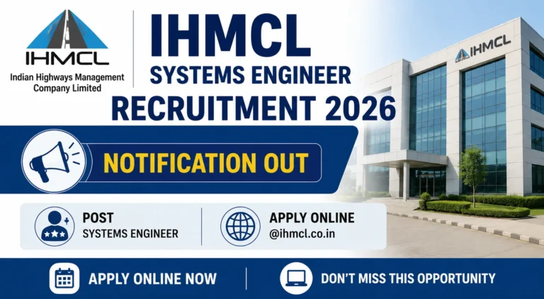 IHMCL Systems Engineer Recruitment 2026 Out @ihmcl.co.in, Apply Online Link Active 30 IHMCL Systems Engineer Recruitment 2026 Out @ihmcl.co.in, Apply Online Link Active