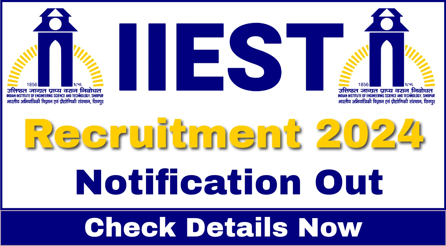 IIEST Senior Project Associate and Project Associate II Recruitment 2024