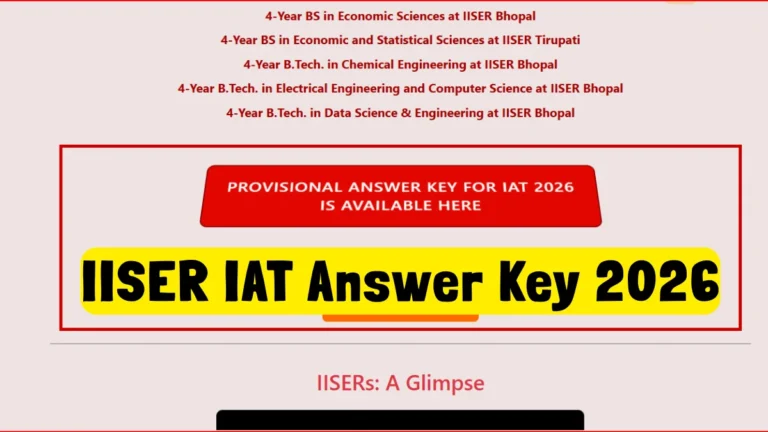 IISER IAT Answer Key 2026 OUT, IISER Aptitude Test Provisional Answer Key PDF Link Active 36 IISER IAT Answer Key 2026