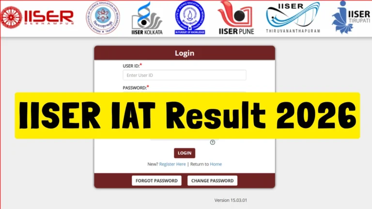 IISER IAT Result 2026 Declared, Direct Rank Card Link Active till July 9 24 IISER IAT Result 2026