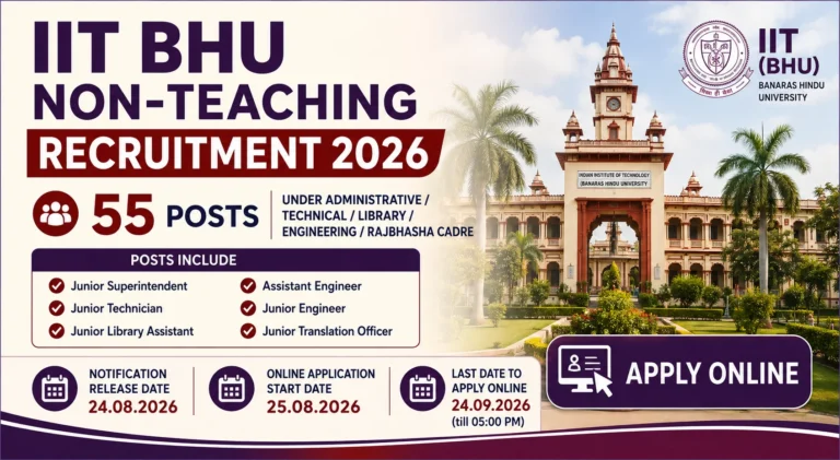 IIT BHU Non-Teaching Recruitment 2026, Apply Online for Junior Superintendent, Junior Technician, JE & More Vacancies 16 IIT BHU Non-Teaching Recruitment 2026, Apply Online for Junior Superintendent, Junior Technician, JE & More Vacancies