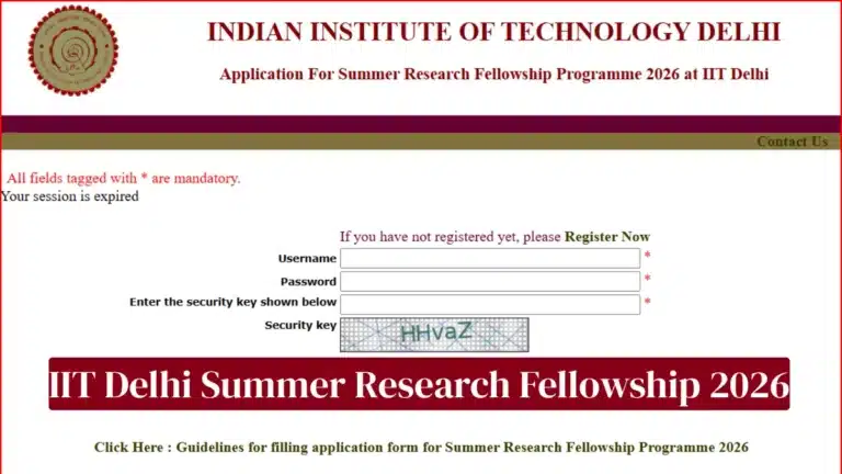 IIT Delhi Summer Research Fellowship 2026 Notification Out, Apply Online for IITD SRFP by April 3 15 IIT Delhi Summer Research Fellowship 2026