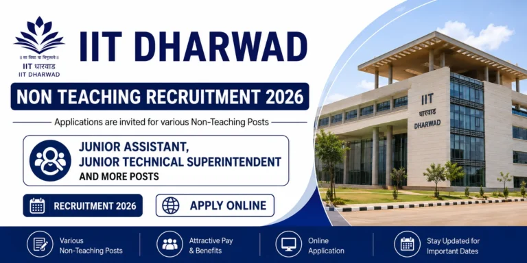 IIT Dharwad Non-Teaching Recruitment 2026 Notification Out, Apply Online For Junior Assistant, Junior Technical Superintendent and More Posts 17 IIT Dharwad Non-Teaching Recruitment 2026 Notification Out, Apply Online For Junior Assistant, Junior Technical Superintendent and More Posts