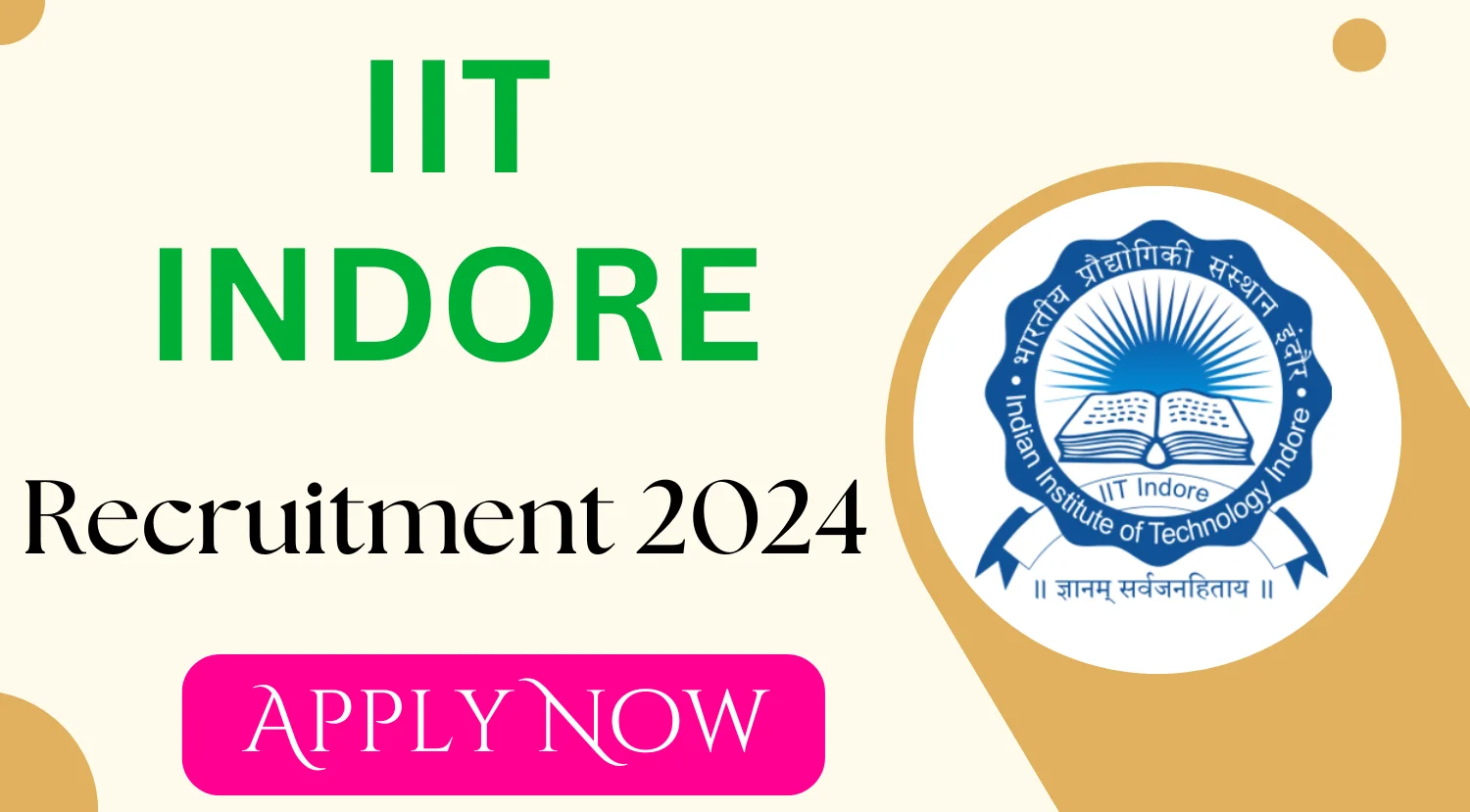 IIT Indore Finance Manager and IT Technical Instructor Recruitment 2024