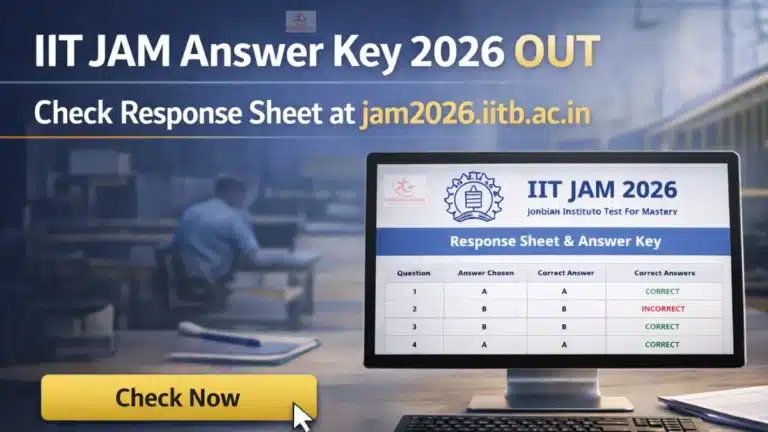 IIT JAM Answer Key 2026 OUT, Check Response Sheet