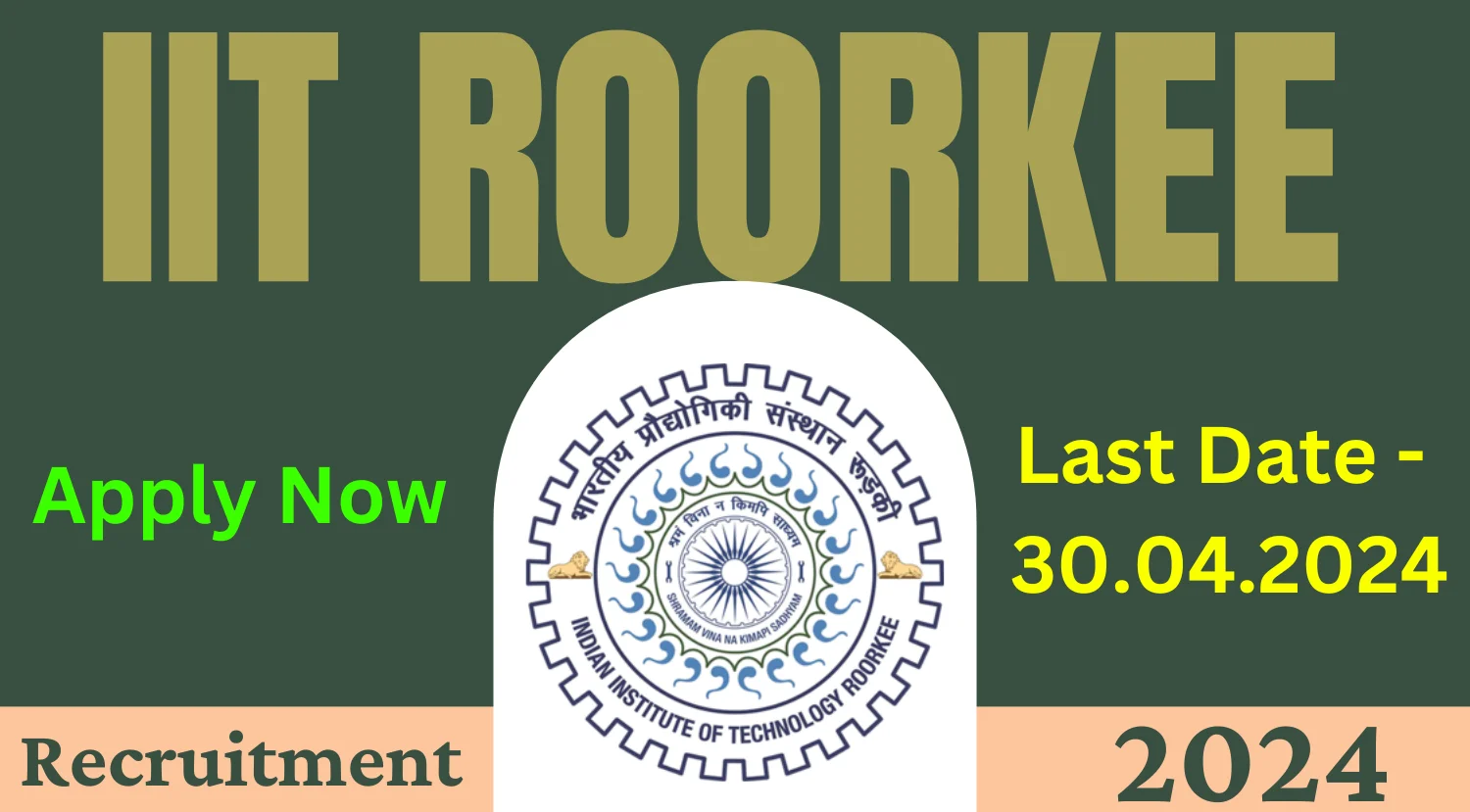IIT Roorkee Recruitment 2024