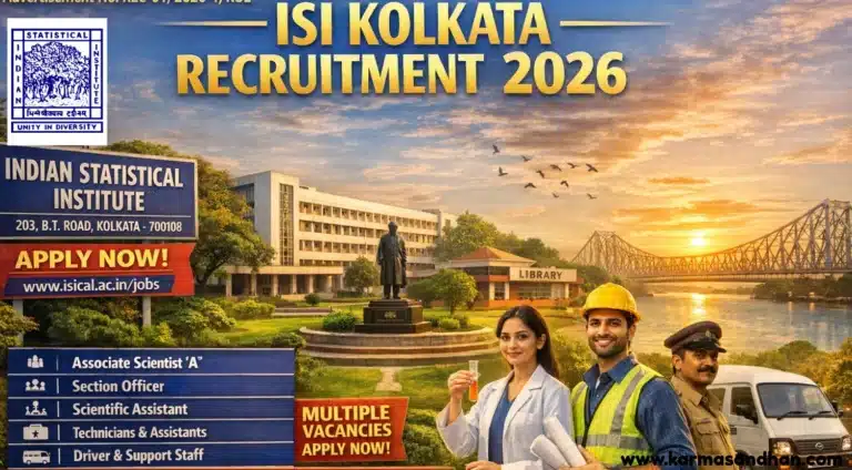 Indian Statistical Institute ISI Kolkata Vacancy 2026 for Assistant, Cook, Driver & More Vacancies 16 ISI Kolkata Recruitment 2026