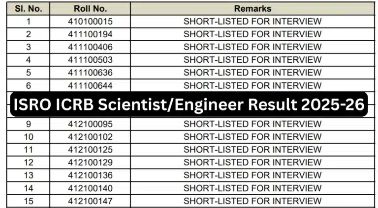 ISRO ICRB Scientist/Engineer Result 2025-26 Out for 359 Vacancies, Check Merit List PDF 37 ISRO ICRB Scientist/Engineer Result 2025-26