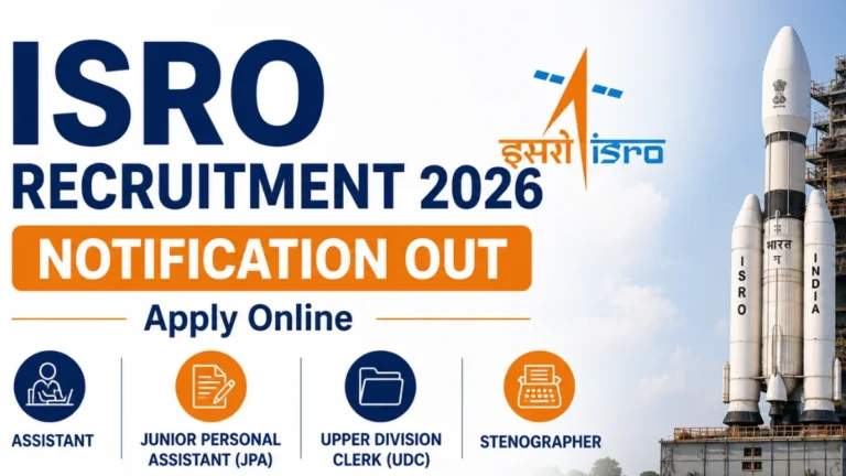 ISRO ICRB Recruitment 2026 for 267 Assistant, JPA, Stenographer & UDC Posts, Exam Date Announced 11 ISRO Recruitment 2026 Notification OUT for 242 Assistant, JPA, Stenographer & UDC Posts, Online Form
