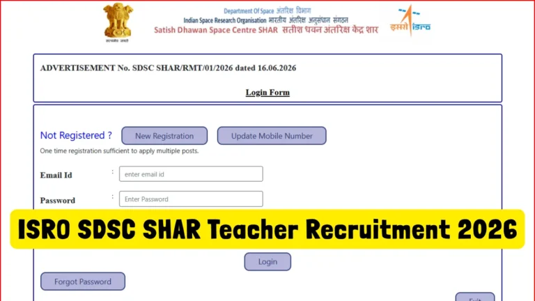ISRO SDSC SHAR Teacher Recruitment 2026 Notification Released at shar.gov.in - Check Apply Online Link, Vacancy Details and More 34 ISRO SDSC SHAR Teacher Recruitment 2026