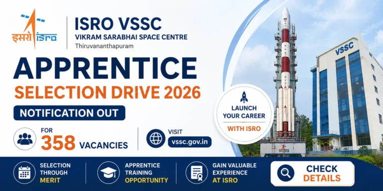 ISRO VSSC Apprentice Selection Drive 2026 Notification Out For 358 Vacancies @vssc.gov.in, Check Details 11 ISRO VSSC Apprentice Selection Drive 2026 Notification Out For 358 Vacancies @vssc.gov.in, Check Details