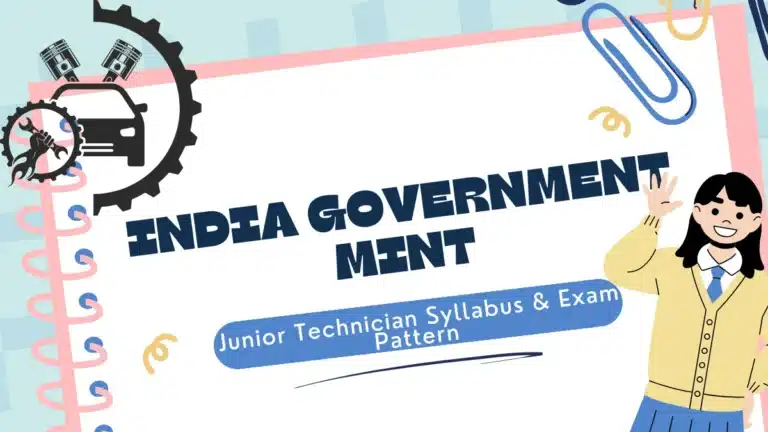 India Government Mint Junior Technician Syllabus 2026, Exam Pattern & Syllabus PDF for Fitter, Turner, and Other Trades 8 India Government Mint Junior Technician Syllabus and exam Pattern