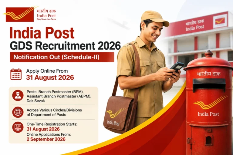 India Post GDS Recruitment 2026 (Schedule-II) for 23757 Vacancies, Online Application Correction Link Active 4 India Post GDS Recruitment 2026 Notification Out (Schedule-II) for 25000+ Vacancies, Online Form