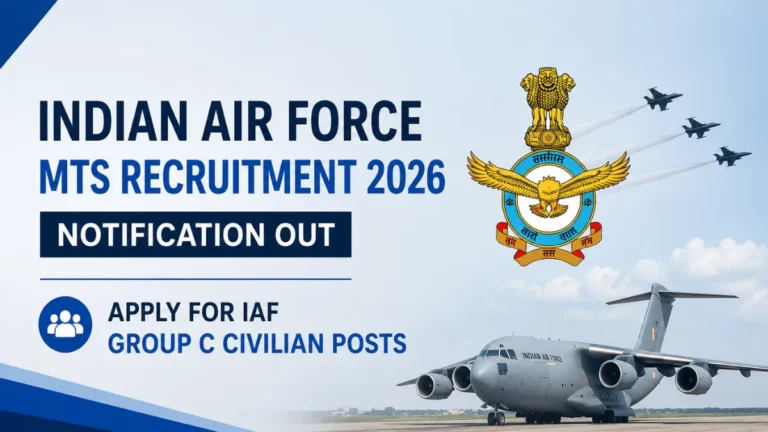Indian Air Force MTS Recruitment 2026 Notification Out, Apply for IAF Group C Civilian Posts 19 Indian Air Force MTS Recruitment 2026 Notification Out, Apply for IAF Group C Civilian Posts