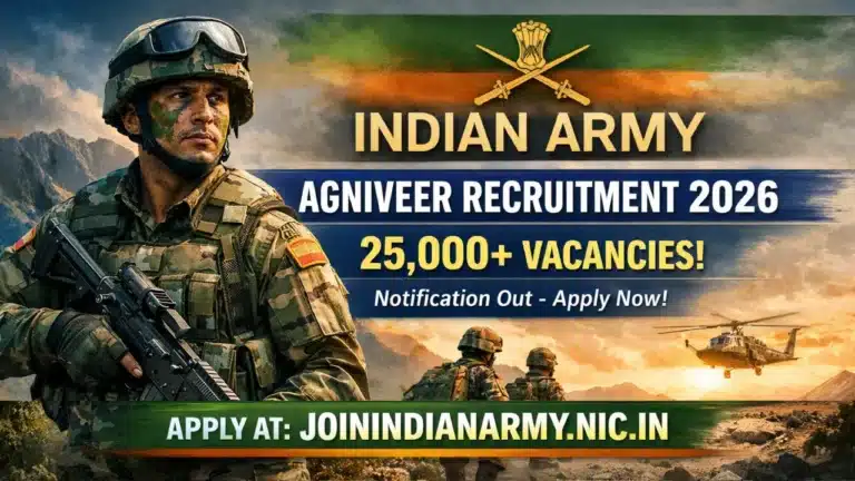 Indian Army Agniveer Recruitment 2026 Notification Out For 25,000+ Vacancies, Apply by April 10 28 Indian Army Agniveer Recruitment 2026
