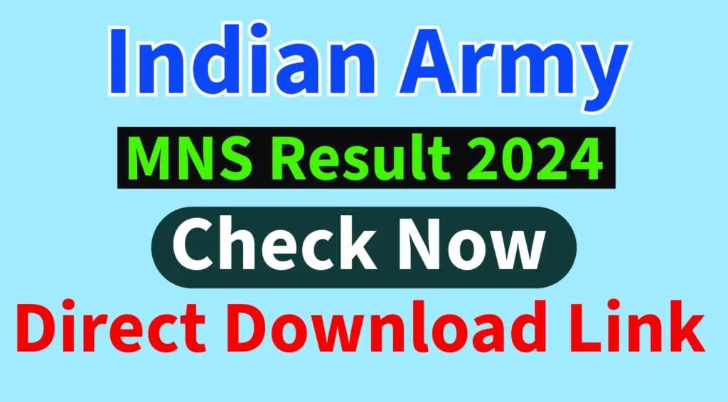 Indian Army MNS Result 2024