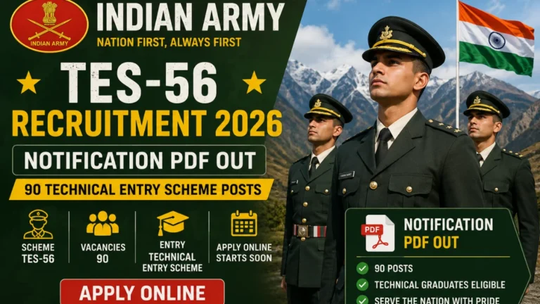 Indian Army TES-56 Recruitment 2026 Notification PDF Out for 90 Technical Entry Scheme Posts, Apply Online 27 Indian Army TES-56 Recruitment 2026