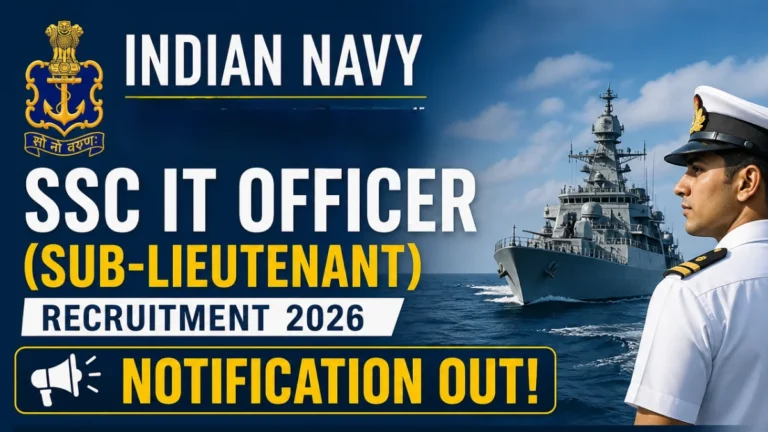 Indian Navy SSC IT Officer (Sub-Lieutenant) Recruitment 2026 Notification Out, Check Details 18 Indian Navy SSC IT Officer (Sub-Lieutenant) Recruitment 2026