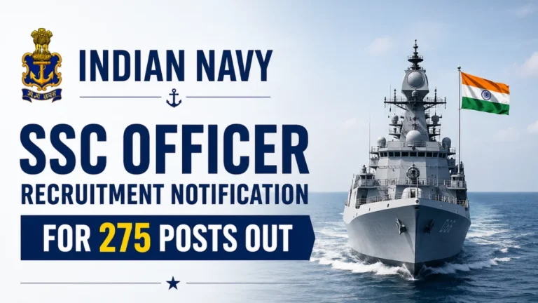 Indian Navy SSC Officer Recruitment For 275 Posts Out, Online Registration Begins, Check Details for June 2027 Course 11 Indian Navy SSC Officer Recruitment Notification For 275 Posts Out, Check Details for June 2027 Course