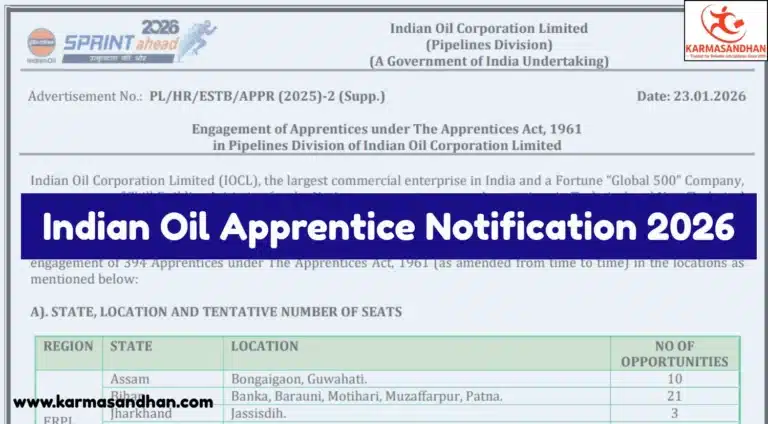 Indian Oil Pipelines Division Requires 394 Apprentices Across India, Download Notification @iocl.com 25 Indian Oil Apprentice Notification 2026