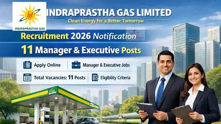 Indraprastha Gas Limited Recruitment 2026 Notification for 11 Manager & Executive Posts at iglonline.net 11 Indraprastha Gas Limited Recruitment 2026 Notification for 11 Manager & Executive Posts at iglonline.net