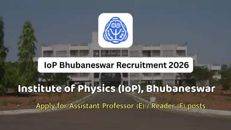 IoPB Assistant Professor Notification 2026 Released, Check Eligibility, How to Apply 9 IoPB Assistant Professor Notification 2026