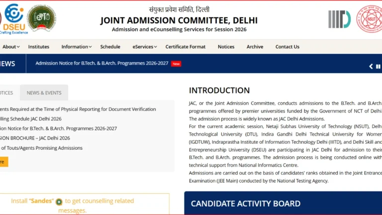 JAC Delhi Round 1 Seat Allotment Result 2026 OUT, Direct Link, Admission Dates and Process 14 JAC Delhi Round 1 Seat Allotment Result 2026, Direct Link, Admission Dates and Process