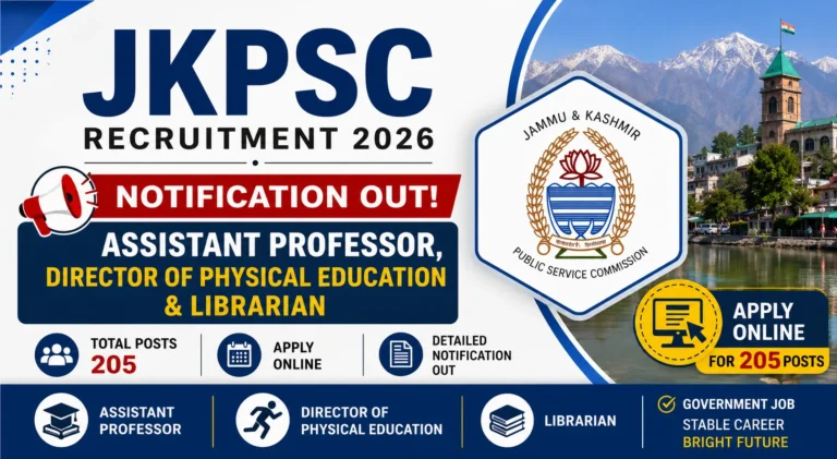 JKPSC Assistant Professor Recruitment 2026 Notification Out for 205 Vacancies, Apply Online 8 JKPSC Assistant Professor Recruitment 2026 Notification Out for 205 Vacancies, Apply Online