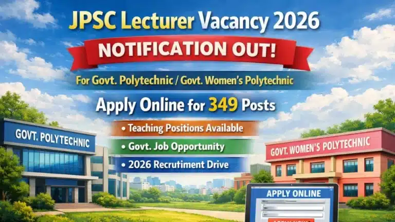 JPSC Lecturer Vacancy 2026 Notification Out for Govt Polytechnics, Apply Online for 349 Posts 15 JPSC Lecturer Recruitment 2026