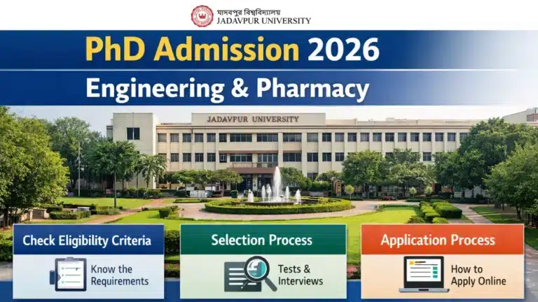 Jadavpur University PhD Admission 2026 Notice OUT in Engineering & Pharmacy, Check Eligibility, Selection and Application Process 3 Jadavpur University PhD Admission 2026 in Engineering & Pharmacy