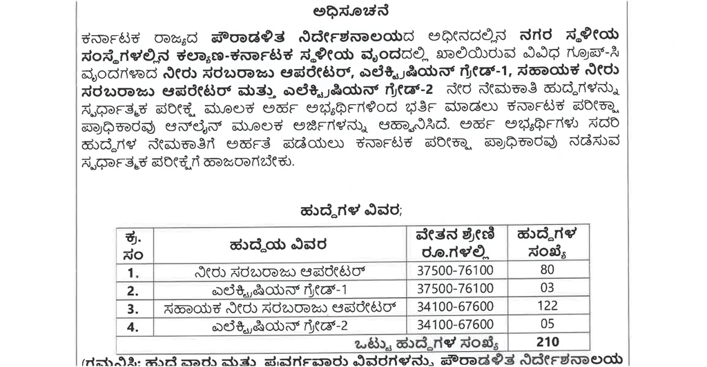 KEA Municipal Administration Group-C Recruitment 2026 Notification Out, Application Form Link, Fees, Important Dates 1 KEA Municipal Administration Group-C Recruitment 2026 Notification Out, Application Form Link, Fees, Important Dates