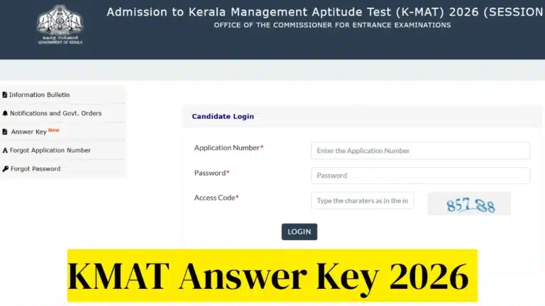 KMAT Answer Key 2026