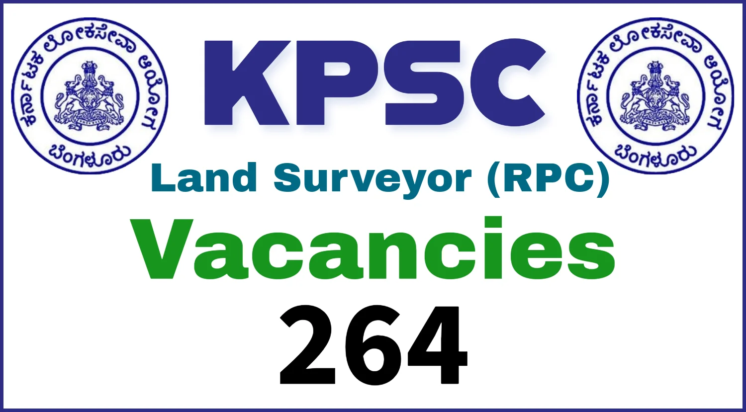 KPSC Land Surveyor Recruitment 2024 Apply for 264 Post