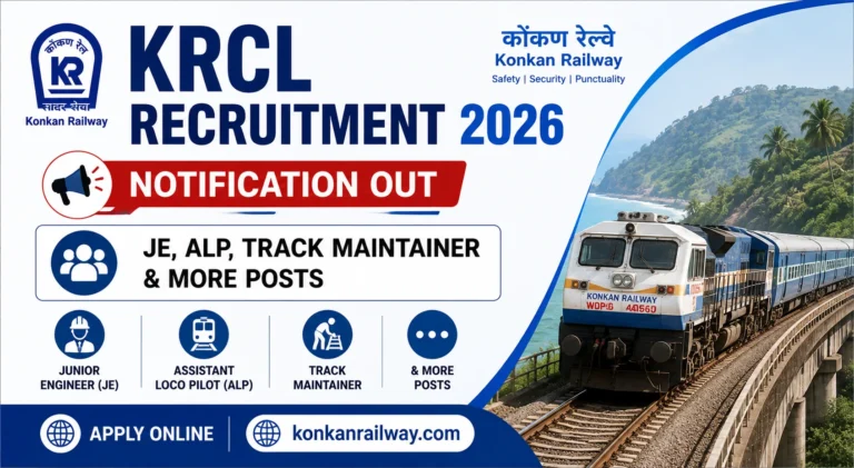 KRCL Recruitment 2026 Notification Out for JE, ALP, Track Maintainer & More Posts, Apply Online @konkanrailway.com 12 KRCL Recruitment 2026 Notification Out for JE, ALP, Track Maintainer & More Posts, Apply Online @konkanrailway.com