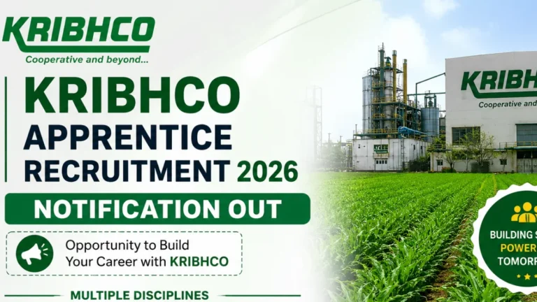 KRIBHCO Apprentice Recruitment 2026 Notification Out for Multiple Disciplines 40 KRIBHCO Apprentice Recruitment 2026 Notification Out for Multiple Disciplines
