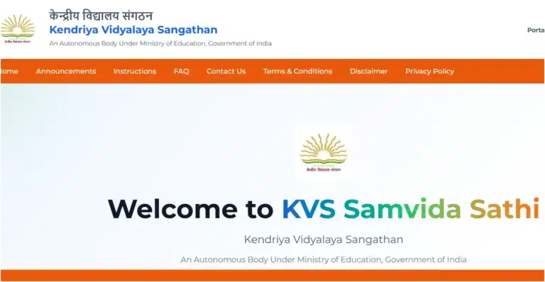 KVS Samvida Sathi Portal 2026 Launched for Online Registration of Contractual Teachers in Kendriya Vidyalaya 29 KVS Samvida Sathi Portal 2026 Launched