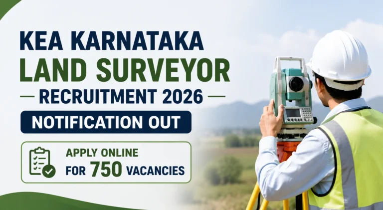 Karnataka KEA Land Surveyor Recruitment 2026 Exam Date Out for 750 Vacancies 20 Karnataka KEA Land Surveyor Recruitment 2026