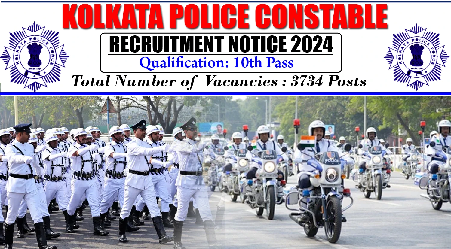 Kolkata Police Constable Recruitment 2024 Notification Out for 3734 Vacancies