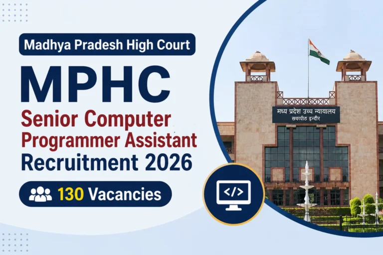 MP High Court MPHC Senior Computer Programmer Assistant Recruitment 2026 Out for 130 Vacancies 14 MP High Court MPHC Senior Computer Programmer Assistant Recruitment 2026 Out for 130 Vacancies