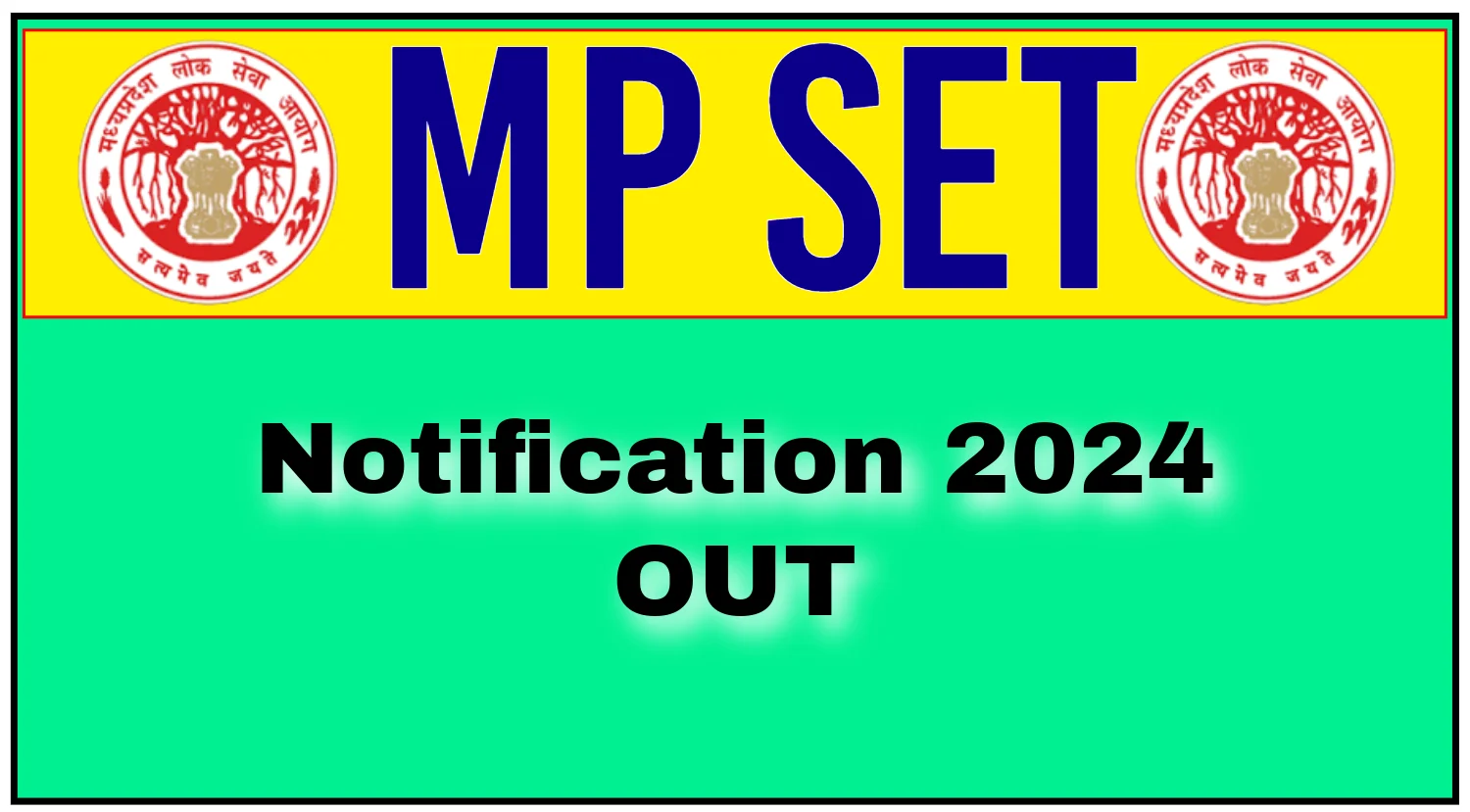 MP SET 2024 Notification