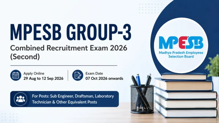 MPESB Group-3 Sub Engineer Recruitment 2026 Notification OUT For 1700 Posts 4 MPESB Group-3 Sub Engineer Recruitment 2026 Notification OUT For 1700 Posts