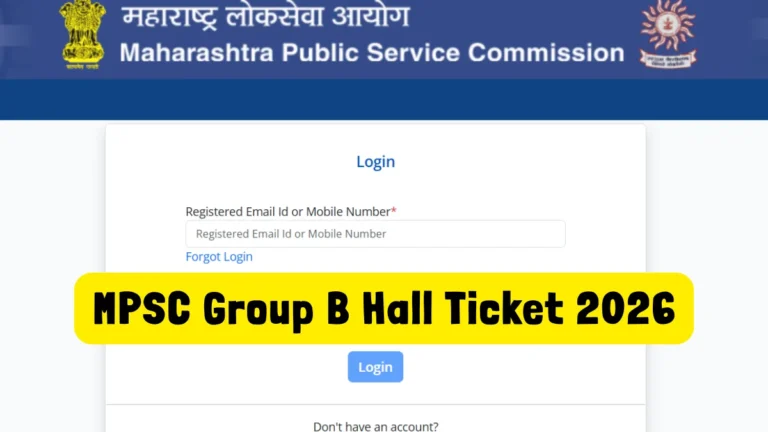 MPSC Group B Hall Ticket 2026