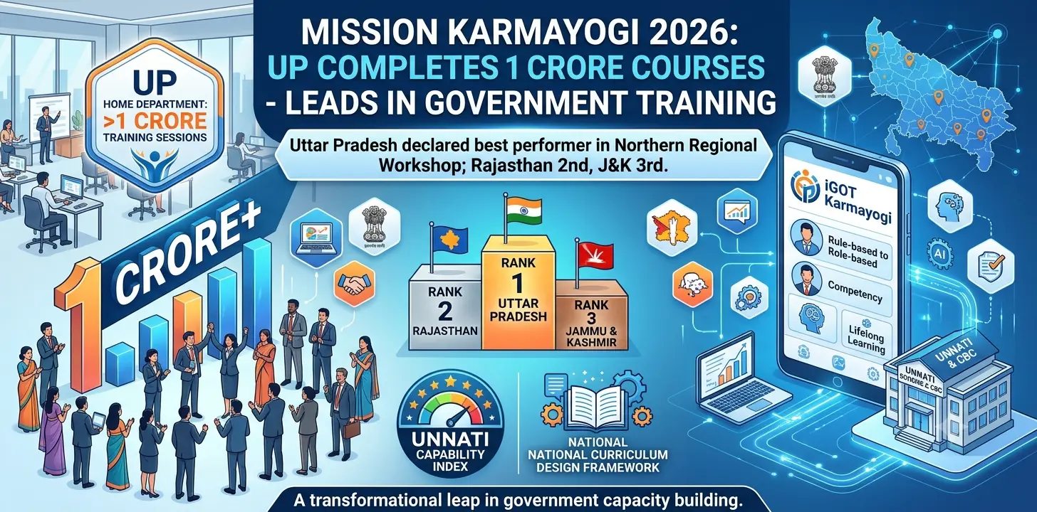 Mission Karmayogi 2026: UP Completes 1 Crore Courses 1 Mission Karmayogi 2026 UP Completes 1 Crore Courses