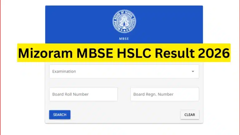 Mizoram MBSE HSLC Result 2026 Declared, Direct Result Link Active at @ mbseonline.com 3 Mizoram MBSE HSLC Result 2026