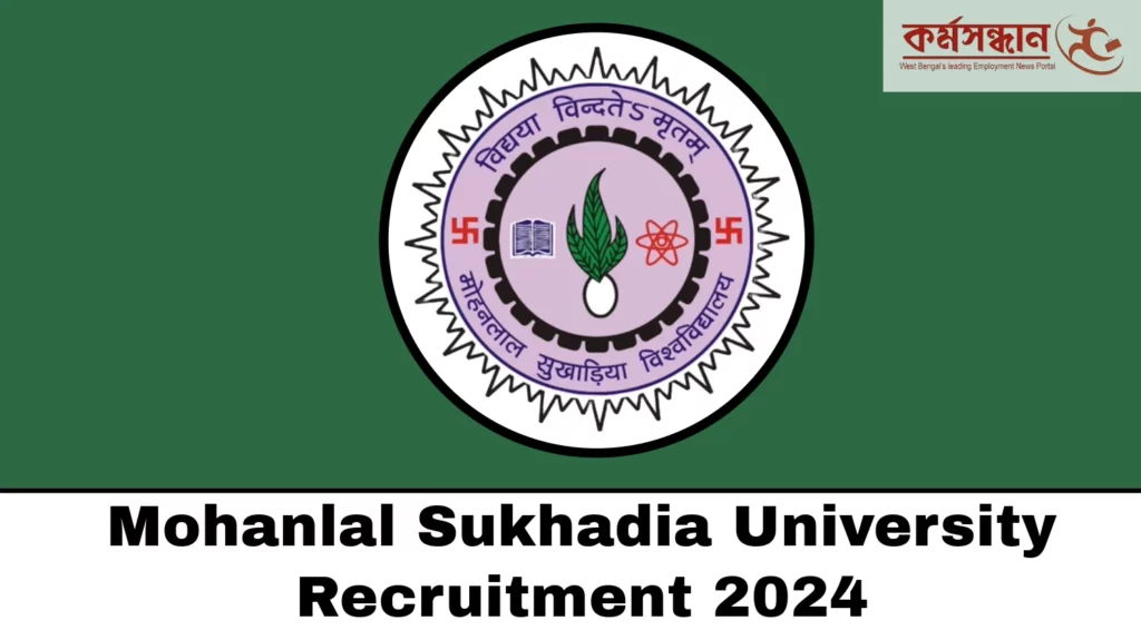 Mohanlal Sukhadia University Recruitment 2024